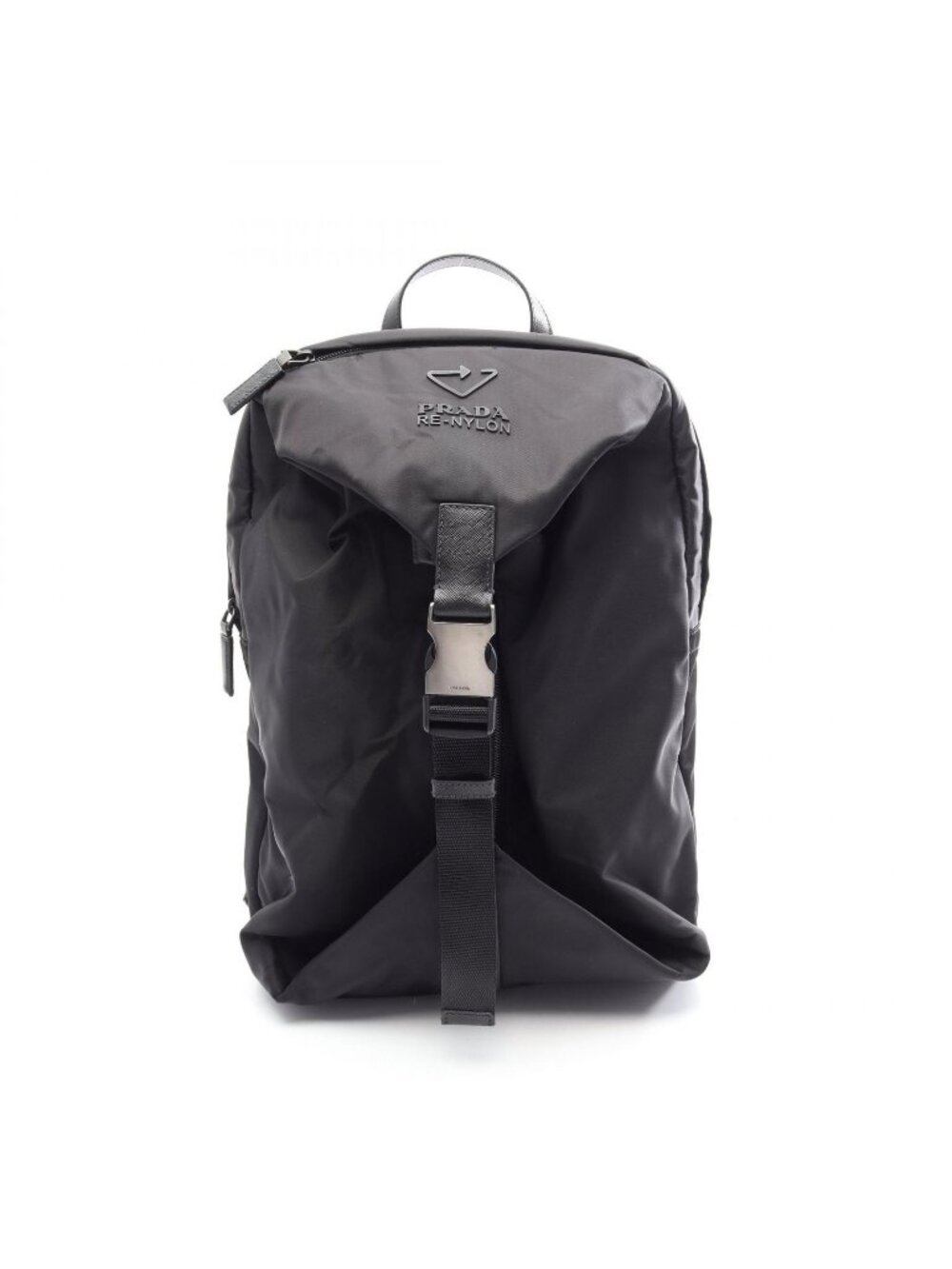 Prada Backpack Re-Nylon Black Nylon Saffiano Leather